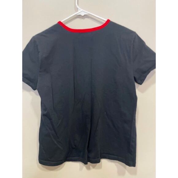 Vintage Ralph Lauren Navy Blue T-Shirt Red Embroidered Logo Classic Tee Sz M - Picture 4 of 7